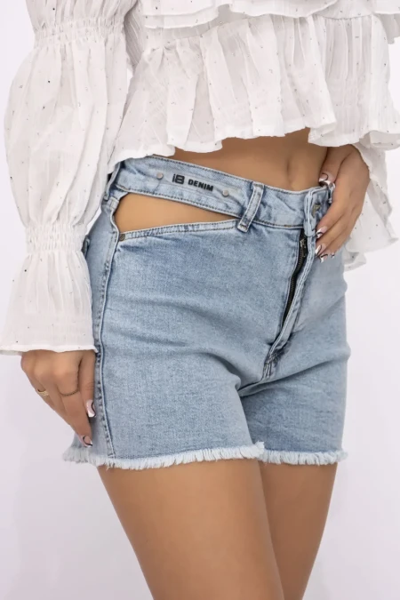 Blugi Scurti Dama SH102-34 Albastru » Reina.Ro