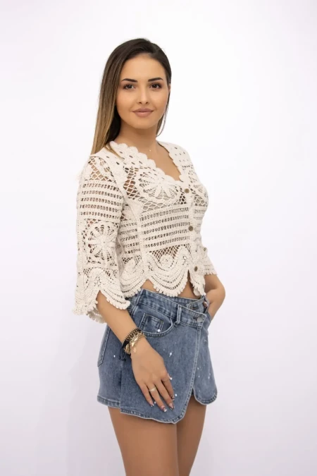 Bluza Dama TR5512 Bej » Reina.Ro