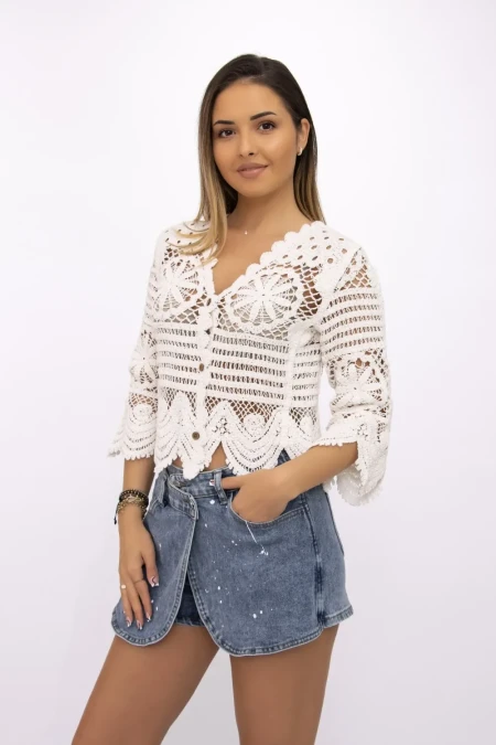 Bluza Dama TR5512 Alb » Reina.Ro