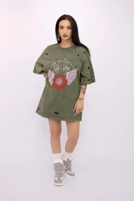 Tricou Dama 24305 Verde » Reina.Ro