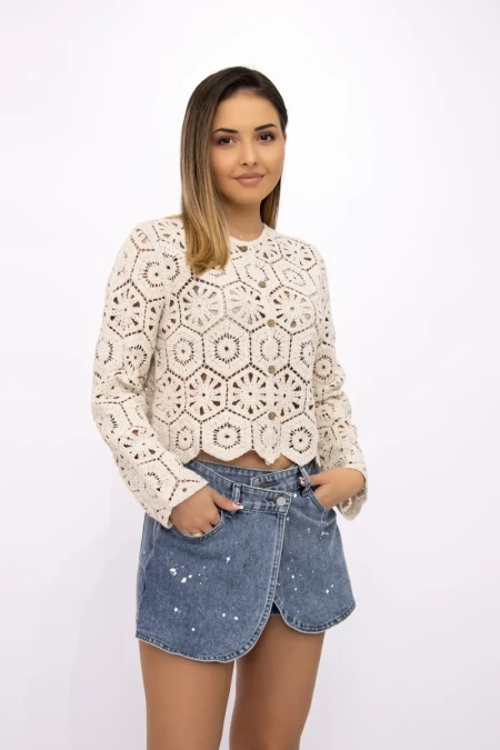 Bluza Dama TR5506 Bej » Reina.Ro