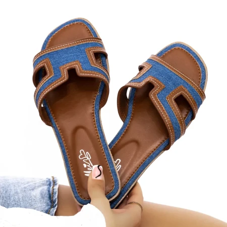 Papuci Dama 3Q8 Albastru inchis » Reina.Ro