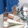Sandale Dama cu Talpa Joasa 3GZ26 Gri » Reina.Ro