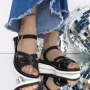 Sandale Dama cu Talpa Joasa 3GZ29 Negru » Reina.Ro