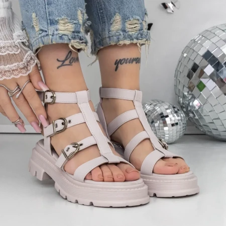 Sandale Dama cu Talpa Joasa 3HXS51 Roz » Reina.Ro