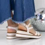 Sandale Dama cu Talpa Joasa 3GZ57 Alb » Reina.Ro
