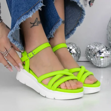 Sandale Dama cu Talpa Joasa 3HXS58 Galben » Reina.Ro