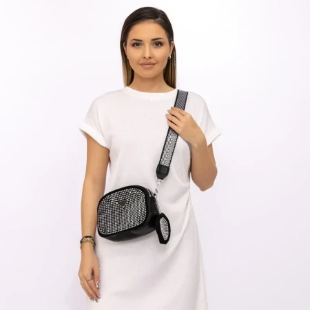 Geanta de umar 2020 Negru-Argintiu » Reina.Ro