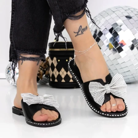 Papuci Dama cu Talpa Joasa 3LE58 Negru » Reina.Ro