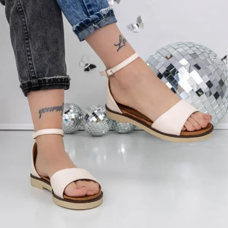 Sandale Dama cu Talpa Joasa 3H25 Bej deschis » Reina.Ro