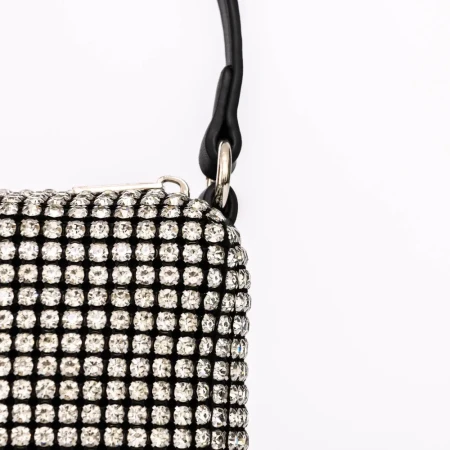 Geanta de mana BA013 Negru-Argintiu » Reina.Ro