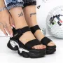 Sandale Dama cu Platforma 3WL222 Negru » Reina.Ro