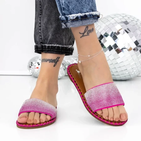 Papuci Dama cu Talpa Joasa 3BL1 Roz » Reina.Ro