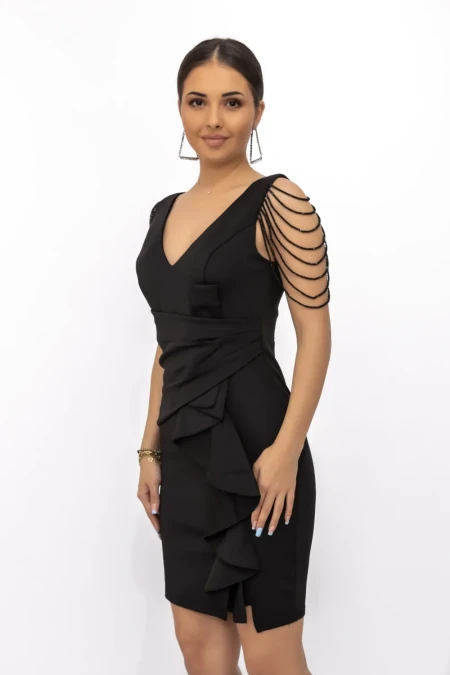 Rochie Dama 19169 Negru » Reina.Ro