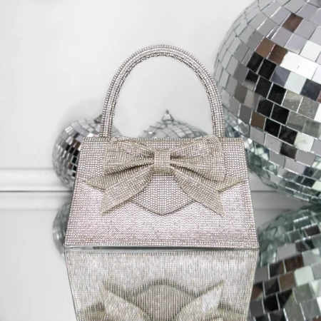 Geanta de mana BA81 Argintiu » Reina.Ro