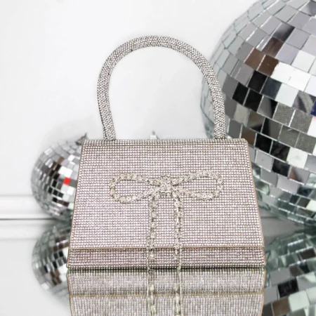 Geanta de mana BA80 Auriu-Argintiu » Reina.Ro