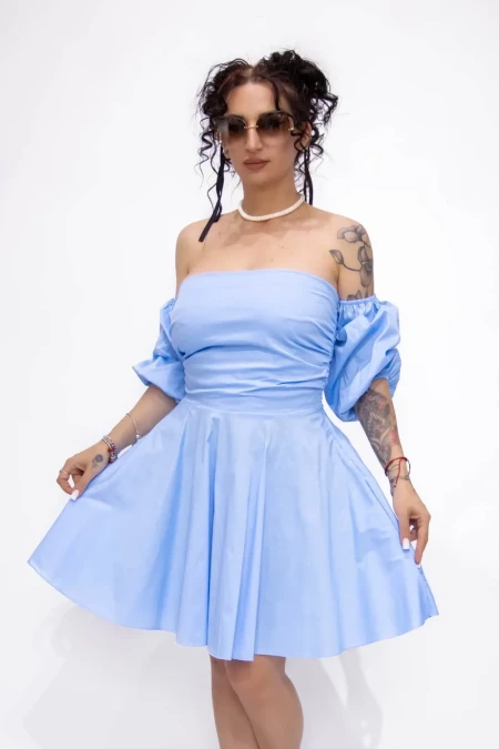 Rochie Dama 6158 Albastru » Reina.Ro