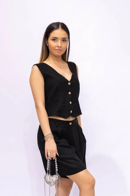 Compleu Dama 2 Piese 6155-7 Negru » Reina.Ro