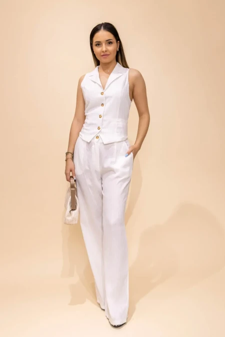 Compleu Dama 2 Piese 3919-7 Alb » Reina.Ro