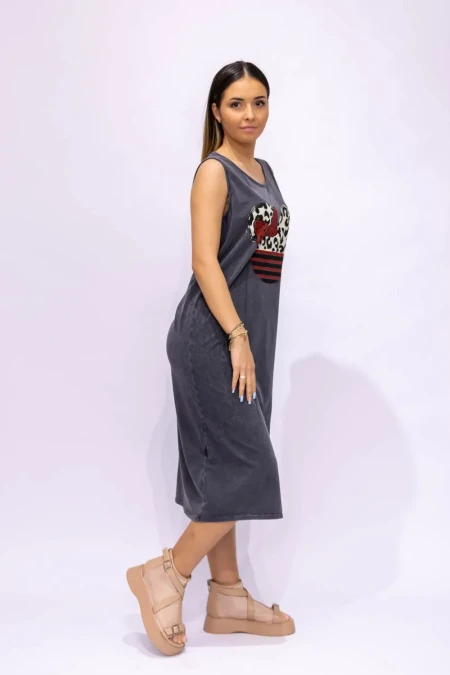 Rochie Dama 90026-31 Gri » Reina.Ro