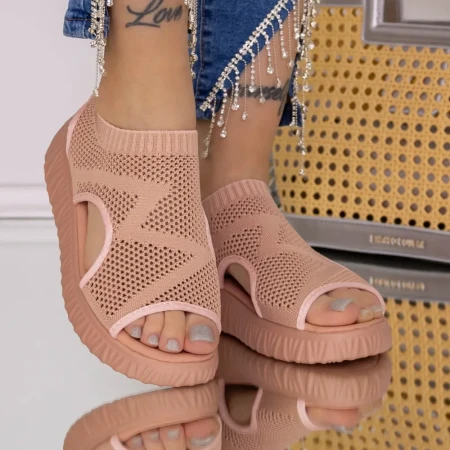 Sandale Dama cu Talpa Joasa 3AW282 Roz » Reina.Ro