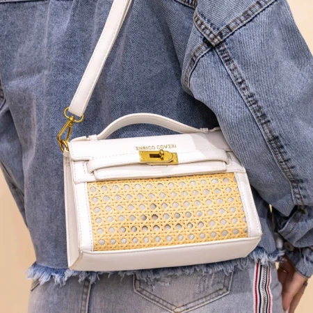 Geanta de mana EC6070 Alb » Reina.Ro