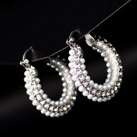 Cercei de Dama E042 Argintiu | Mei » Reina.Ro