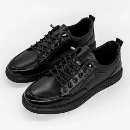 Pantofi Sport Barbati din piele naturala W2611 Negru | A... » Reina.Ro