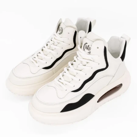 Pantofi Sport Barbati din piele naturala 83107 Alb | Adv... » Reina.Ro
