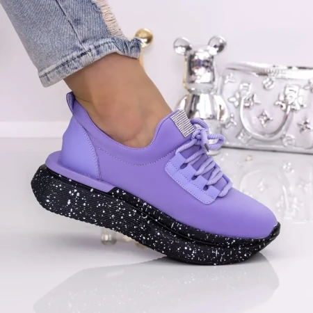 Pantofi Sport Dama cu Platforma 3AL21 Mov | Mei » Reina.Ro