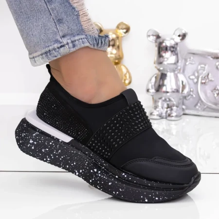 Pantofi Sport Dama cu Platforma 3AL22 Negru | Mei » Reina.Ro