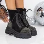 Ghete Dama cu Platforma 3AL1 Negru-Guncolor | Mei » Reina.Ro