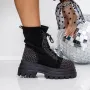 Ghete Dama cu Platforma 3AL1 Negru-Guncolor | Mei » Reina.Ro