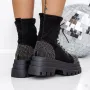 Ghete Dama cu Platforma 3AL1 Negru-Guncolor | Mei » Reina.Ro