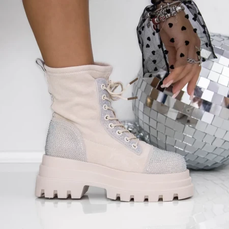 Ghete Dama cu Platforma 3AL1 Bej deschis | Mei » Reina.Ro