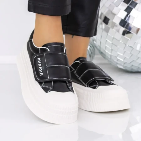 Pantofi Sport Dama cu Platforma QY8860 Negru | Mei » Reina.Ro