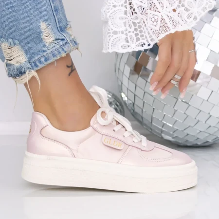Pantofi Sport Dama cu Platforma L920-2 Roz | Mei » Reina.Ro