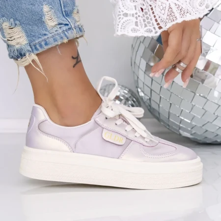 Pantofi Sport Dama cu Platforma L920-2 Mov | Mei » Reina.Ro