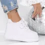 Pantofi Sport Dama cu Platforma 3AL39 Alb | Mei » Reina.Ro