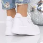 Pantofi Sport Dama cu Platforma 3AL39 Alb | Mei » Reina.Ro