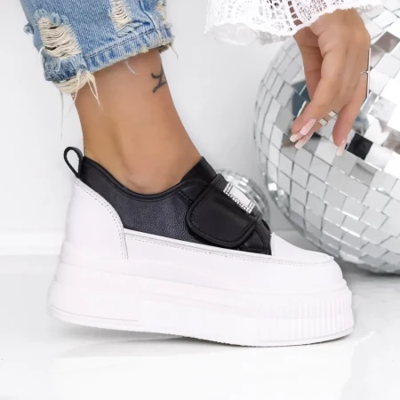 Pantofi Sport Dama cu Platforma 3AL6 Negru | Mei » Reina.Ro