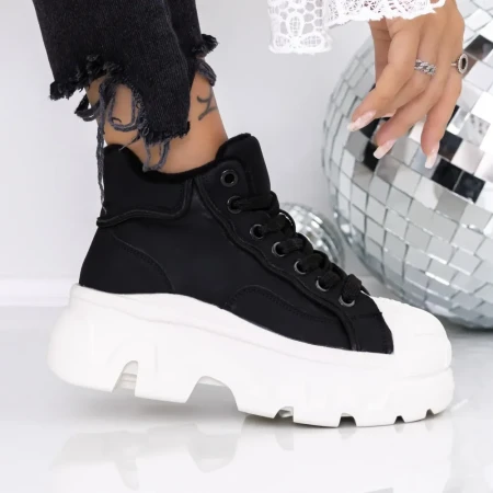 Ghete Dama cu Platforma 3AL11 Negru | Mei » Reina.Ro