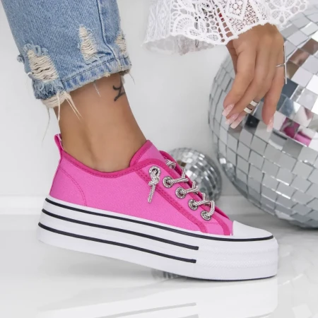 Pantofi Sport Dama cu Platforma 3AXJ6 Roz | Mei » Reina.Ro