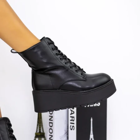 Ghete Dama cu Platforma 3AGZ106 Negru | Mei » Reina.Ro