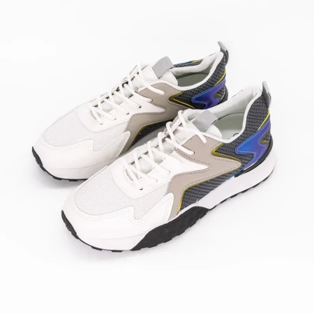 Pantofi Sport Barbati D965 Alb-Gri | Se7en » Reina.Ro