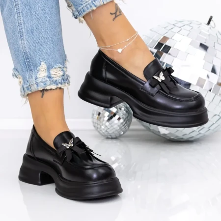 Pantofi Casual Dama 7818-1 Negru | Mei » Reina.Ro