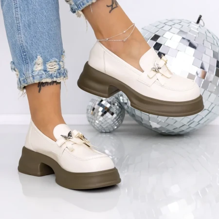 Pantofi Casual Dama 7818-1 Bej | Mei » Reina.Ro