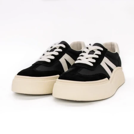 Pantofi Sport Dama din piele naturala Q3711-3 Negru | Ad... » Reina.Ro