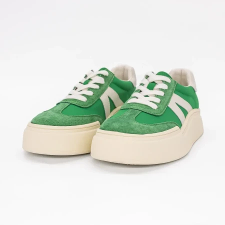 Pantofi Sport Dama din piele naturala Q3711-3 Verde | Ad... » Reina.Ro