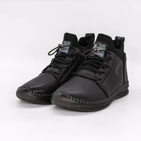 Ghete Dama din piele naturala 2061X Negru | Advancer » Reina.Ro